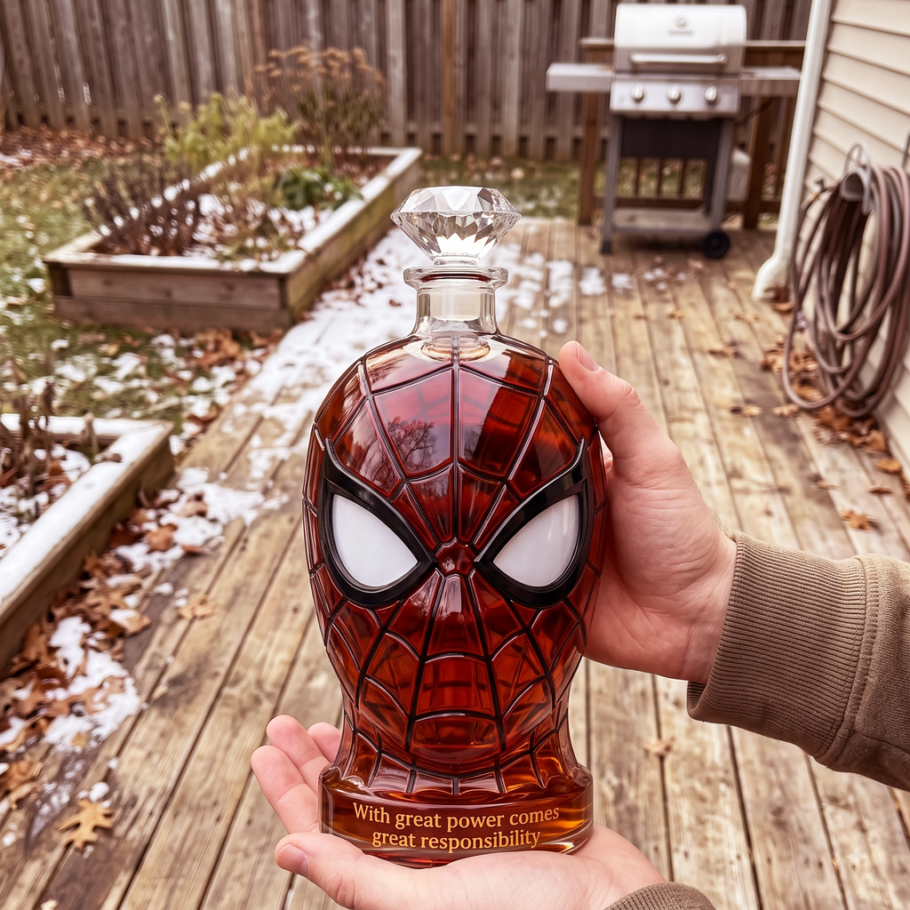 "Friendly Neighborhood" Superhero Whiskey Bottle
