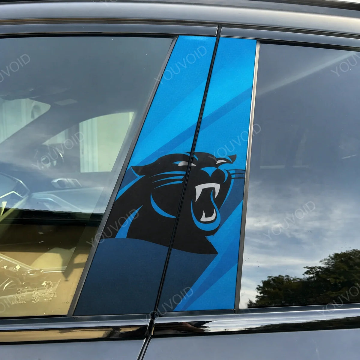 Carolina Panthers Car Pillar Wrap - Universal Fit