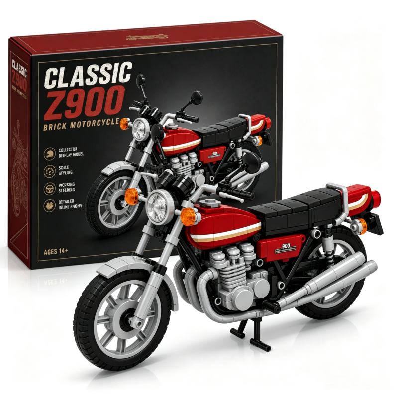 Classic Z900 Vintage Motorcycle Building Block Set🏍️