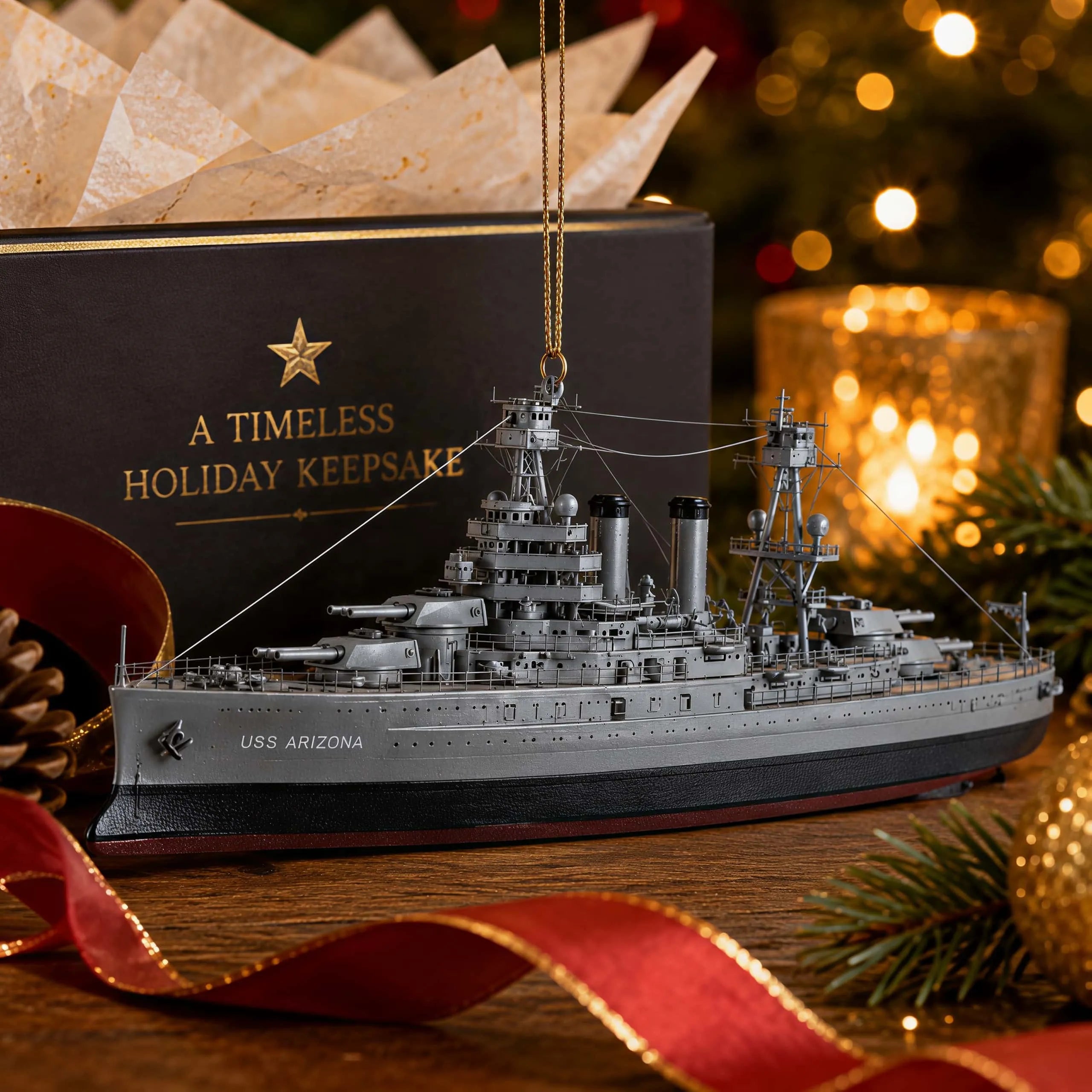 The Attack on Pearl Harbor 85th Anniversary 3D Christmas Ornament—USS Arizona