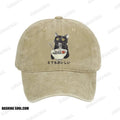 Unisex 100% Cotton Cats Eat Ramen Noodles Vintage Print Cap