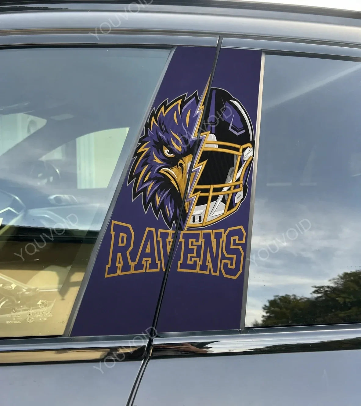 Baltimore Ravens Car Pillar Wrap - Universal Fit