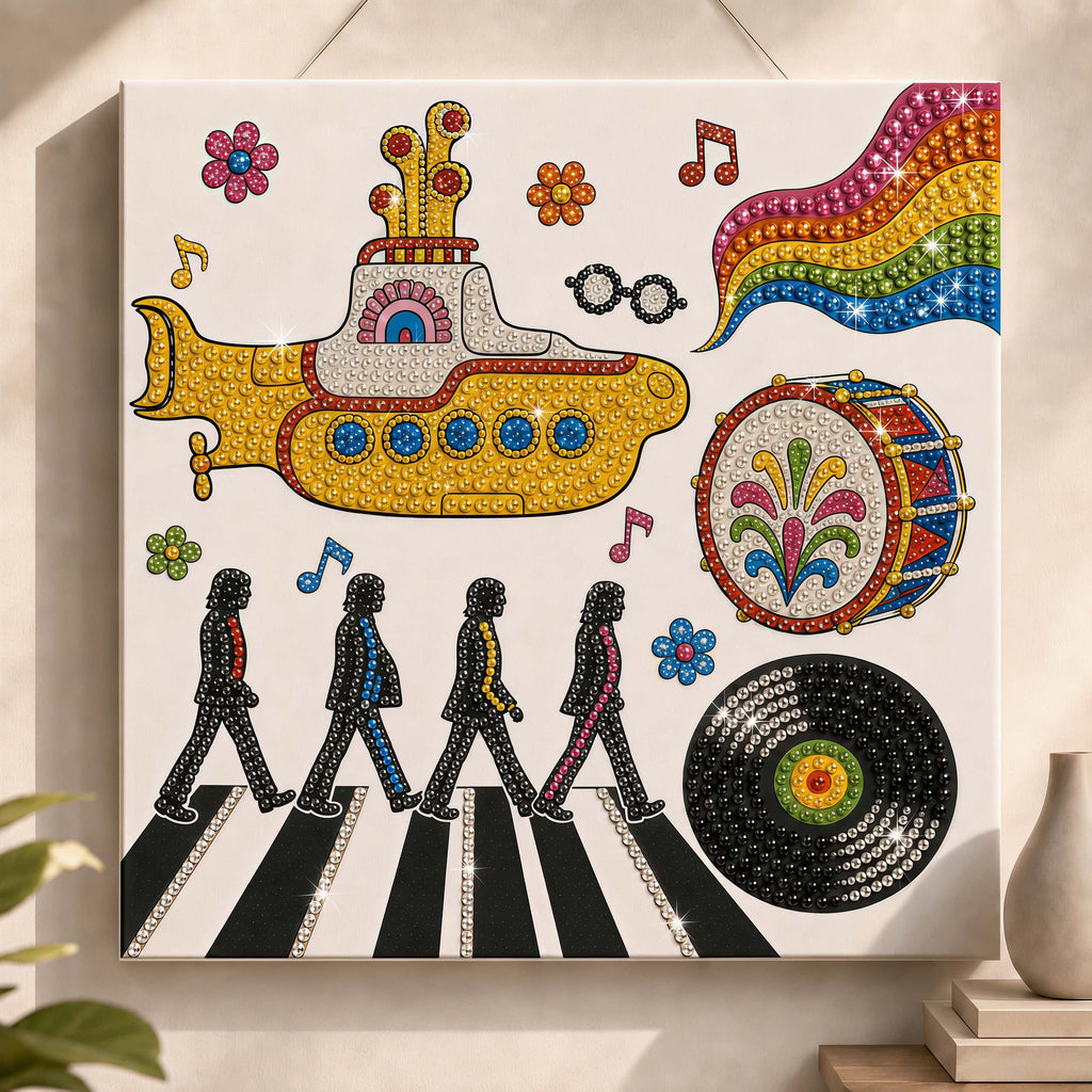 DIY Fab Four Rhinetone Commemorative Edition Canvas Art Kit