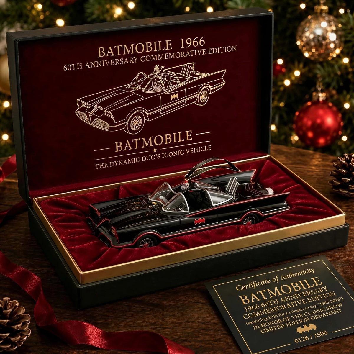 Batmobile 60th Anniversary Edition 3D Christmas Ornament