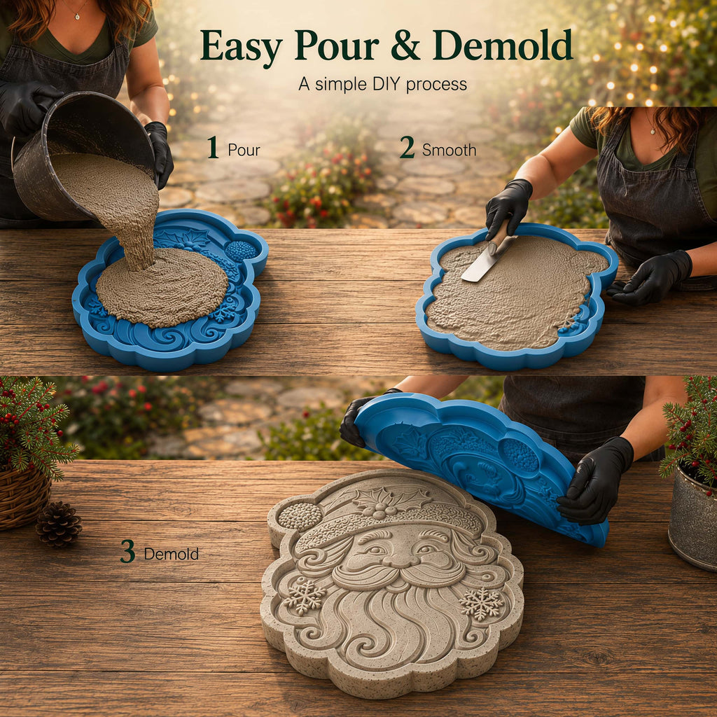 🌲 Reusable Christmas Theme Garden Art Mold – Make Your Garden Truly One of a Kind