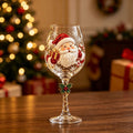 🎄✨ 3D Christmas Glass Art Cup | Luxury Raised Holiday Glassware for Drinks, Decor & Christmas Gifts 🎁