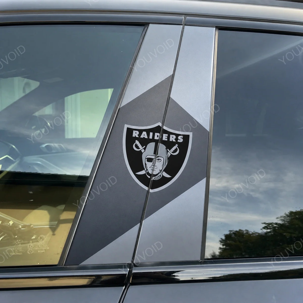 Las Vegas Raiders Car Pillar Wrap - Universal Fit