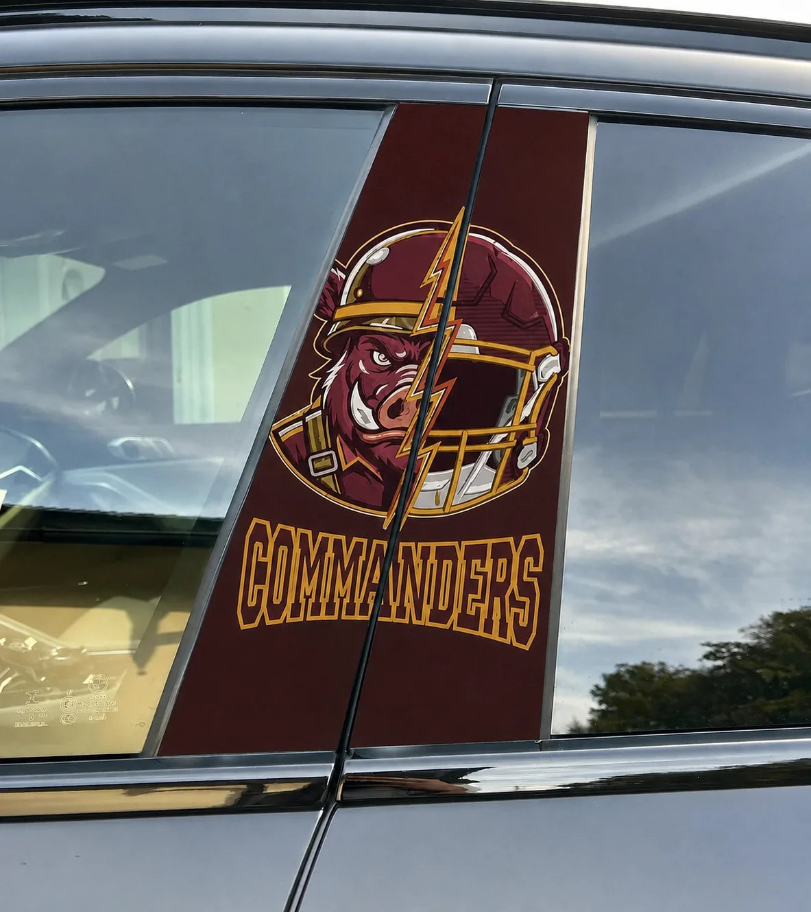 Washington Commanders Car Pillar Wrap - Universal Fit