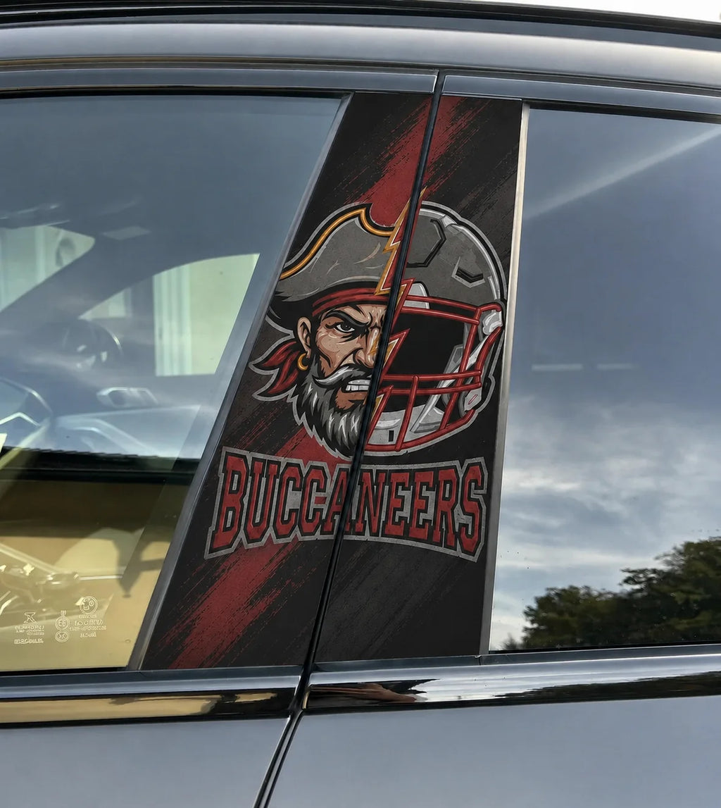 Tampa Bay Buccaneers Car Pillar Wrap - Universal Fit