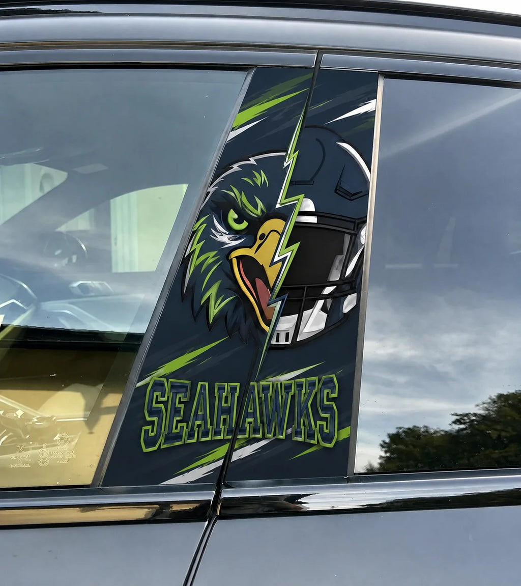 Seattle Seahawks Car Pillar Wrap - Universal Fit