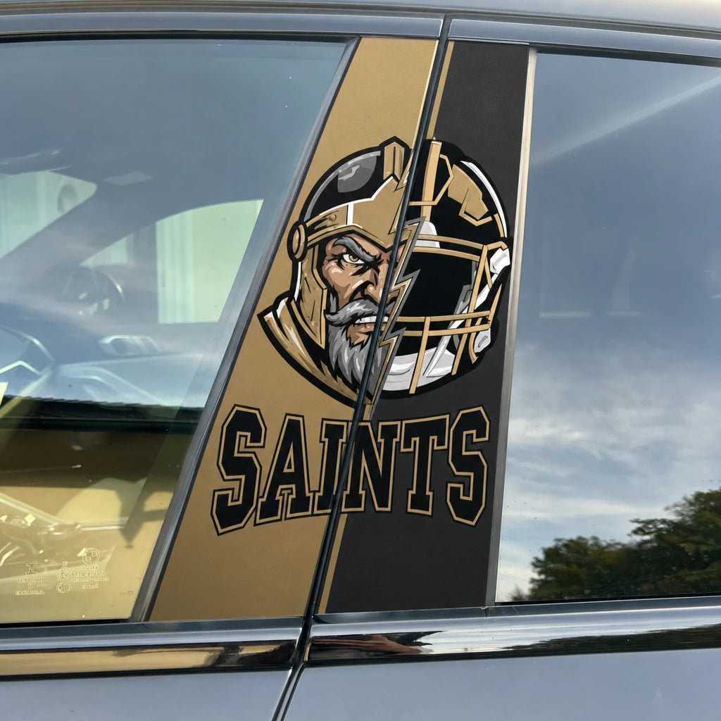 New Orleans Saints Car Pillar Wrap - Universal Fit