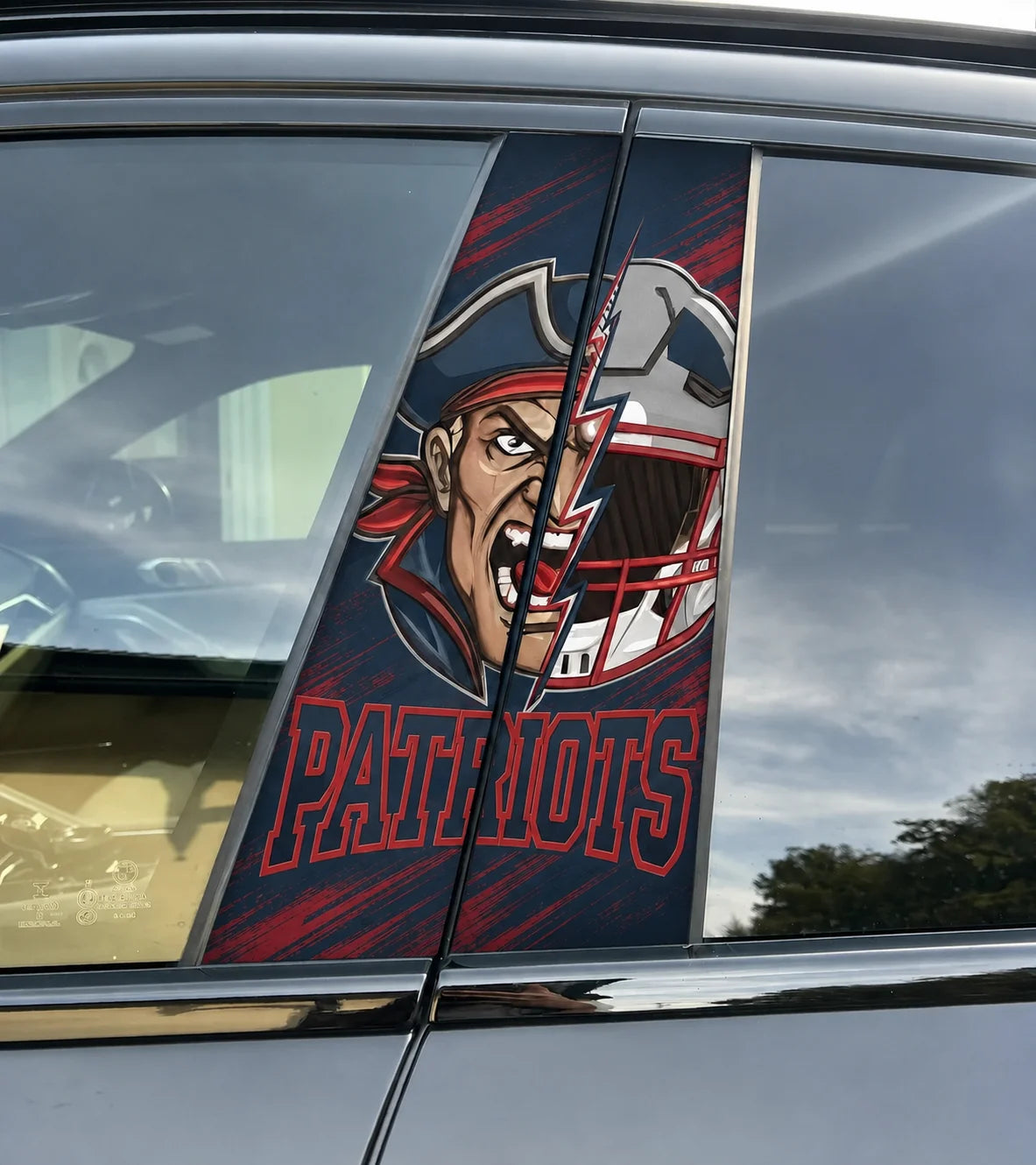 New England Patriots Car Pillar Wrap - Universal Fit