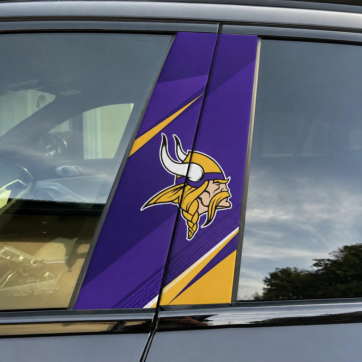 Minnesota Vikings Car Pillar Wrap - Universal Fit