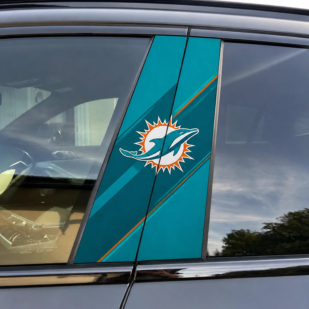 Miami Dolphins Car Pillar Wrap - Universal Fit