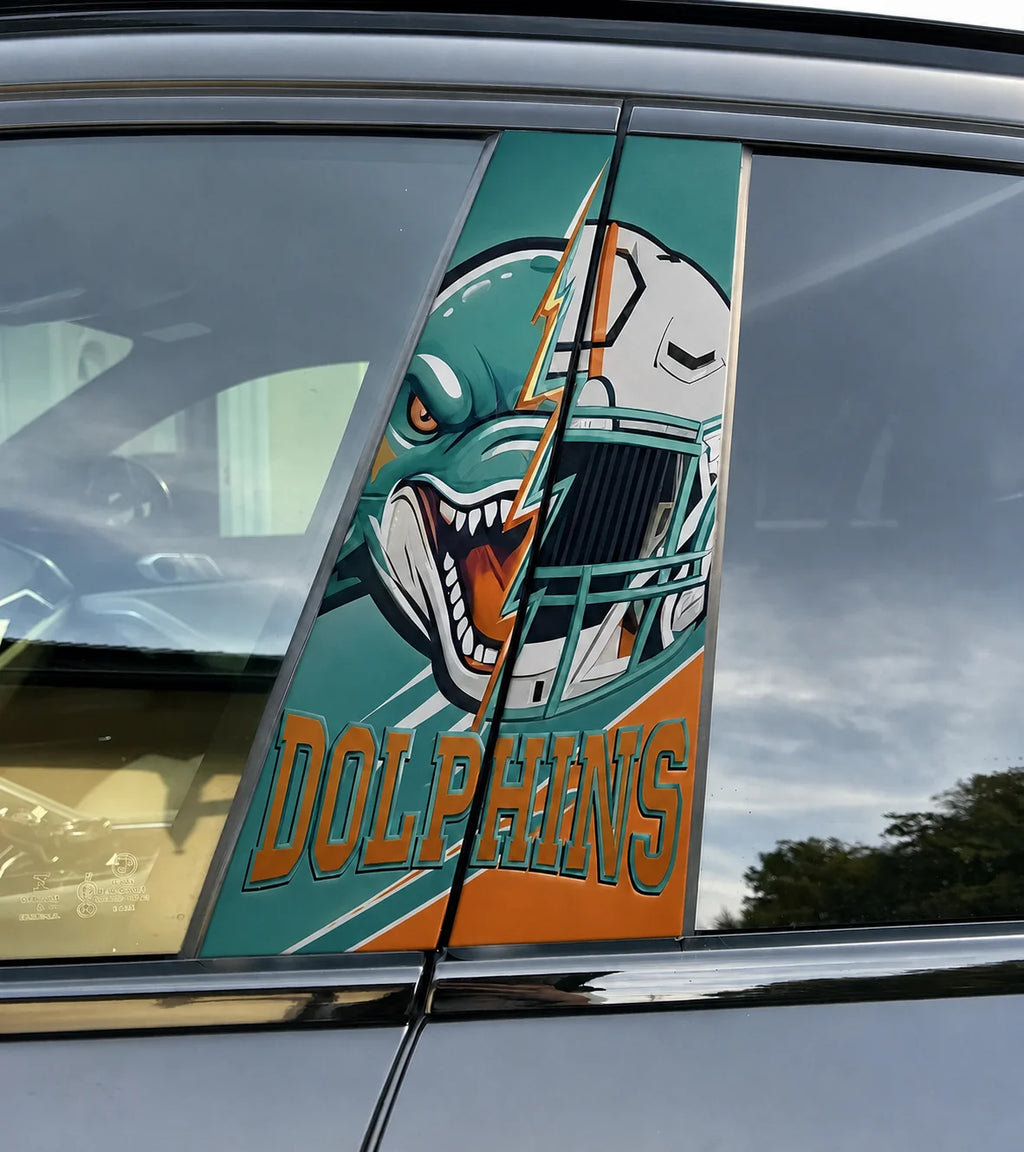 Miami Dolphins Car Pillar Wrap - Universal Fit