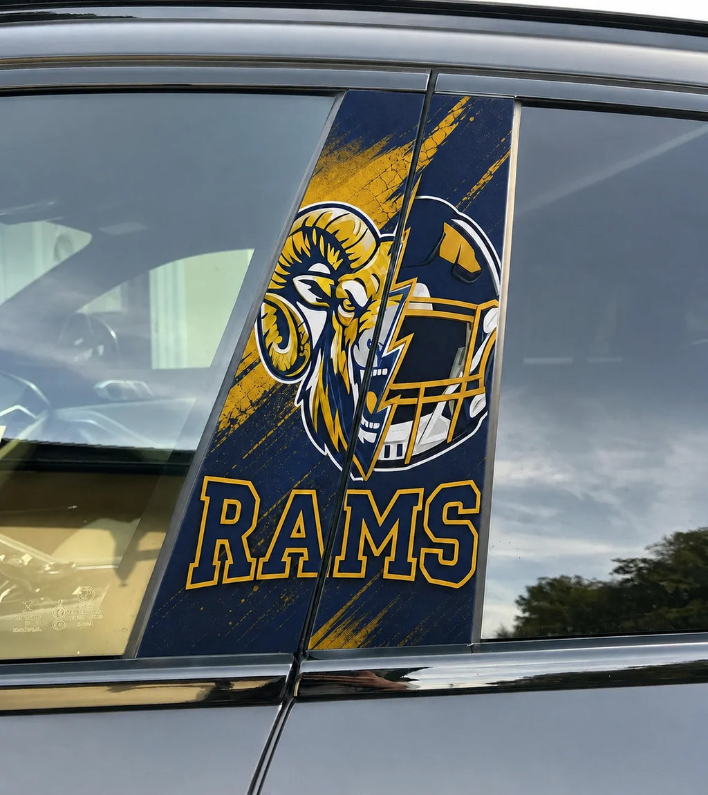 Los Angeles Rams Car Pillar Wrap - Universal Fit
