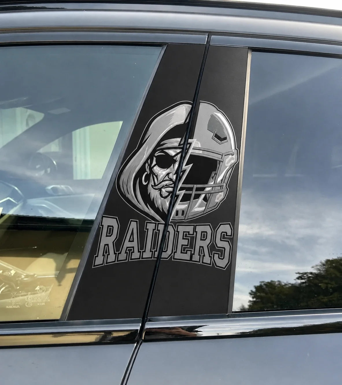 Las Vegas Raiders Car Pillar Wrap - Universal Fit