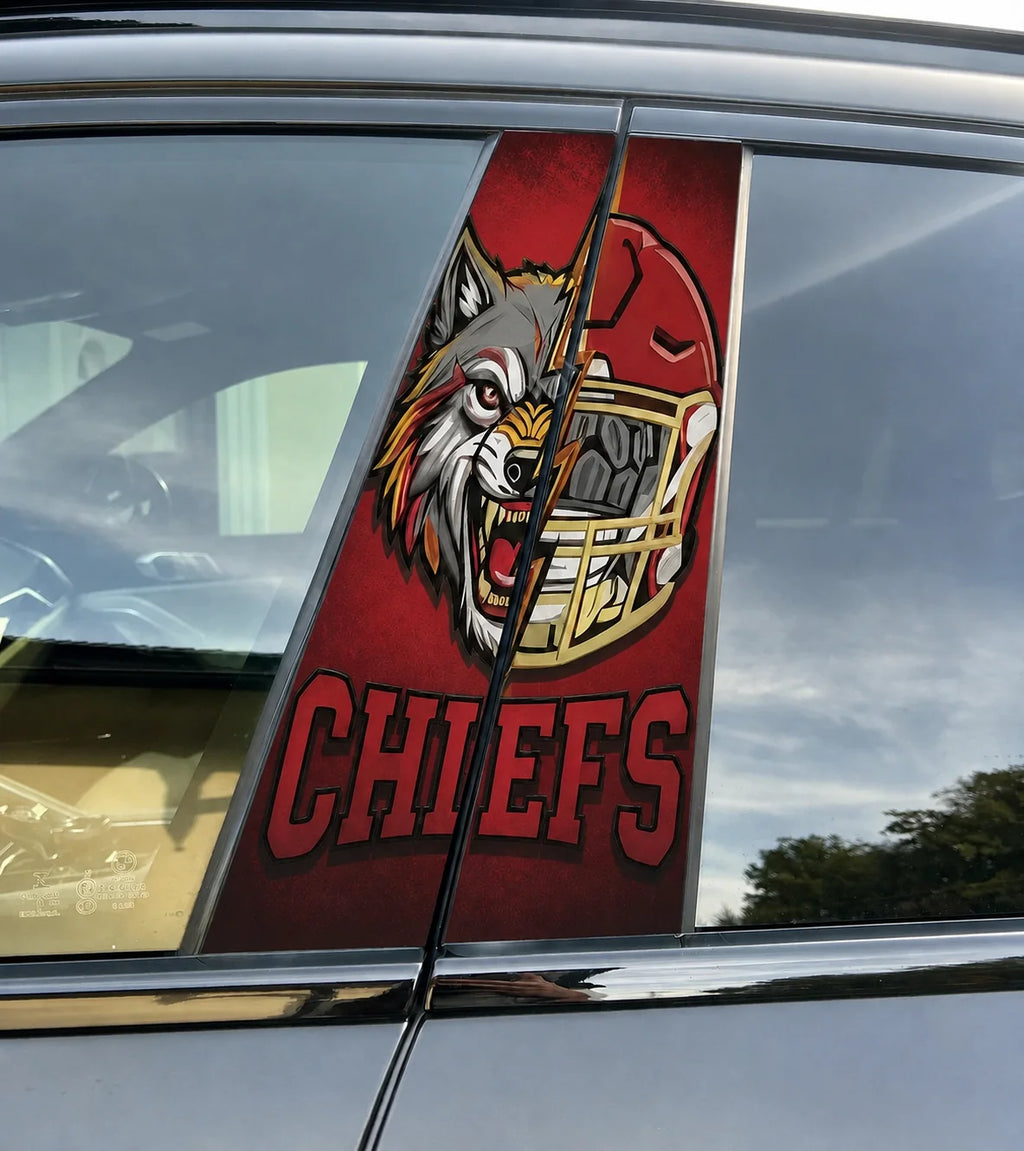 Kansas City Chiefs Car Pillar Wrap - Universal Fit