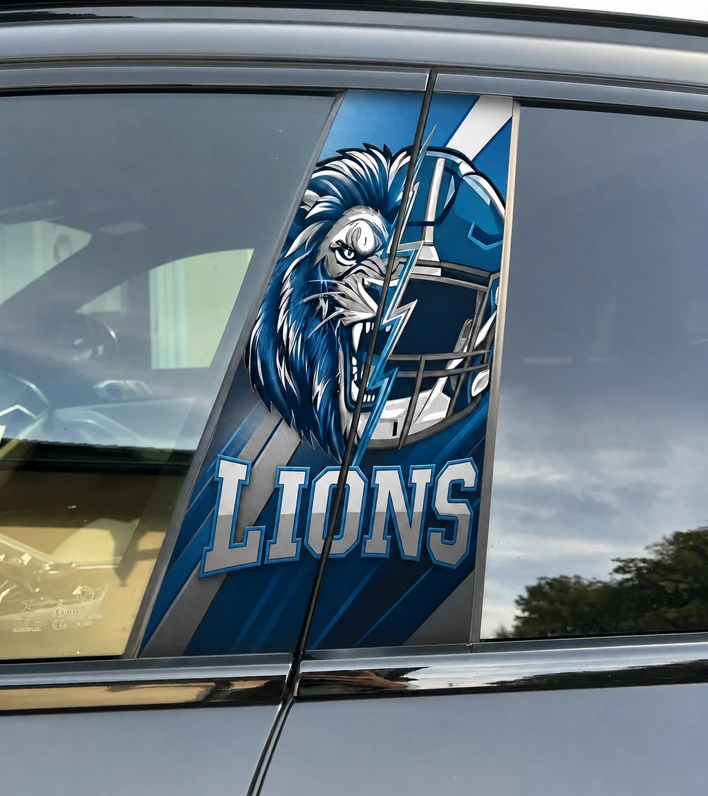 Detroit Lions Car Pillar Wrap - Universal Fit
