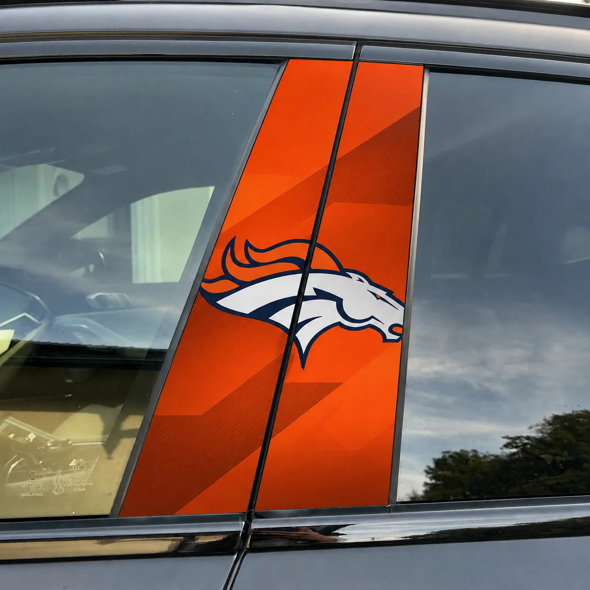 Denver Broncos Car Pillar Wrap - Universal Fit
