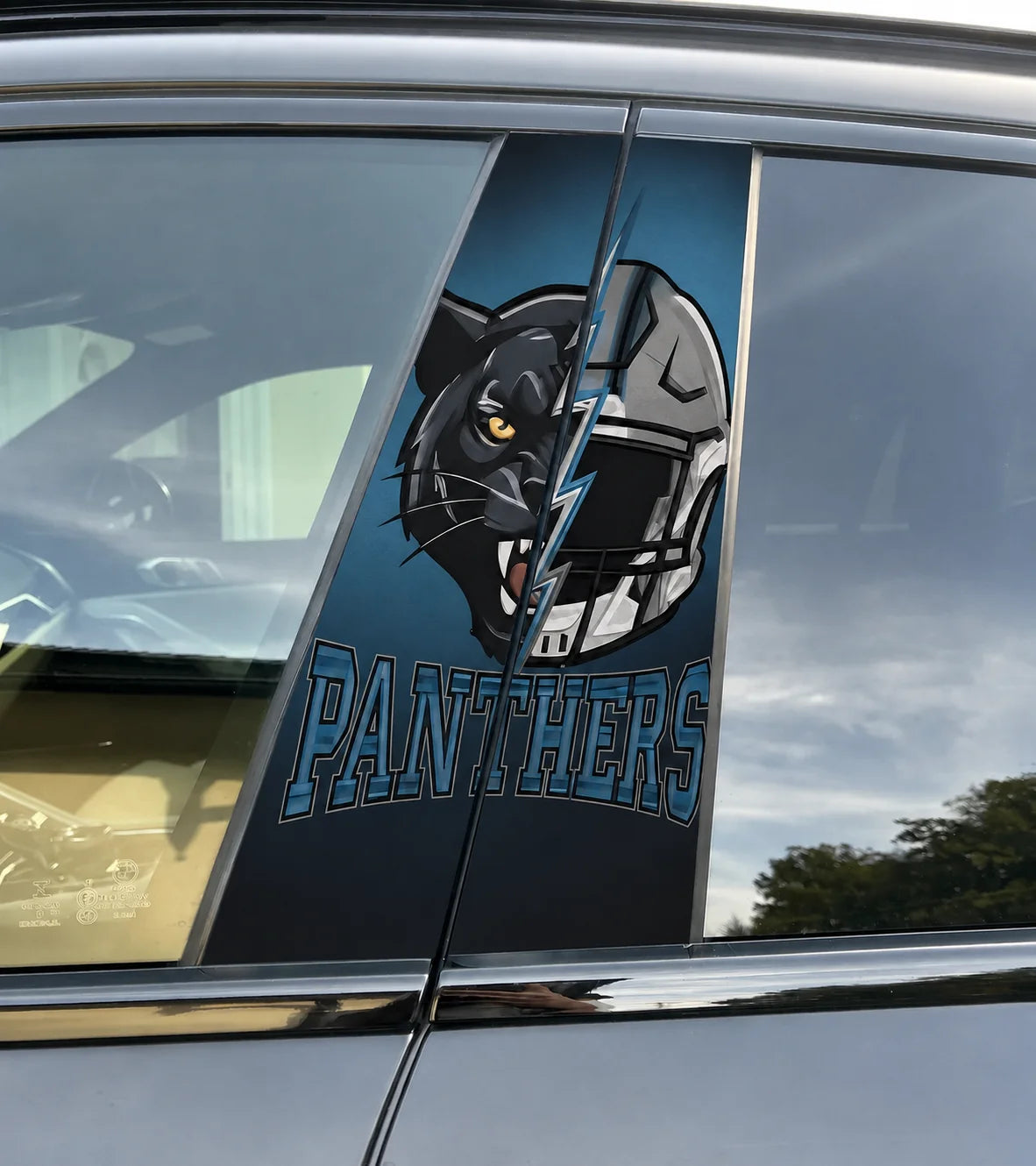 Carolina Panthers Car Pillar Wrap - Universal Fit
