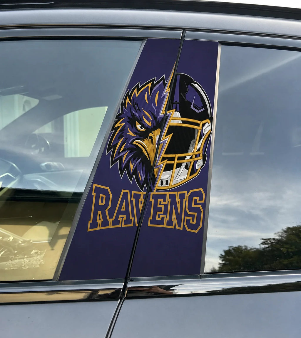 Baltimore Ravens Car Pillar Wrap - Universal Fit