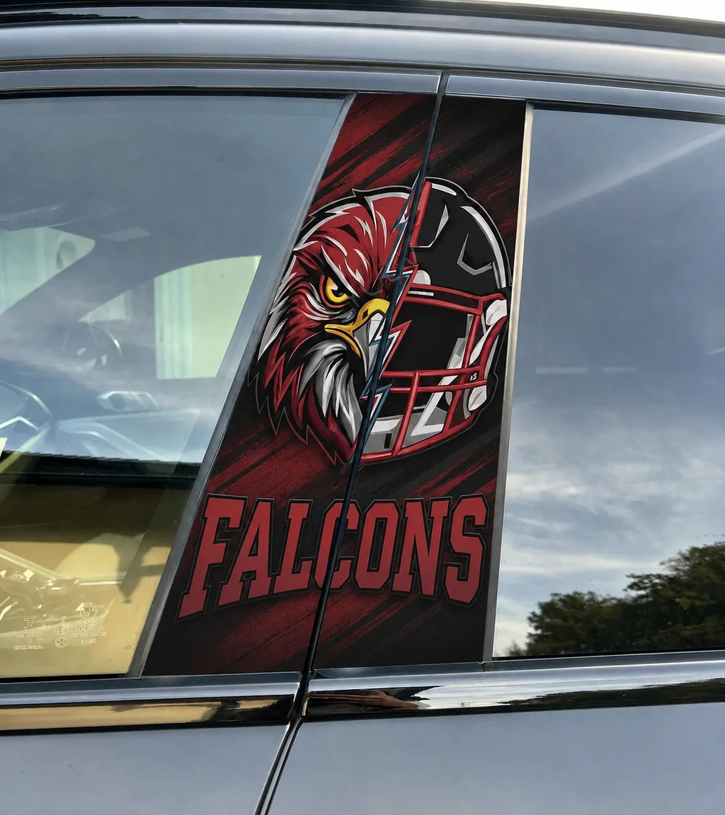 Atlanta Falcons Car Pillar Wrap - Universal Fit