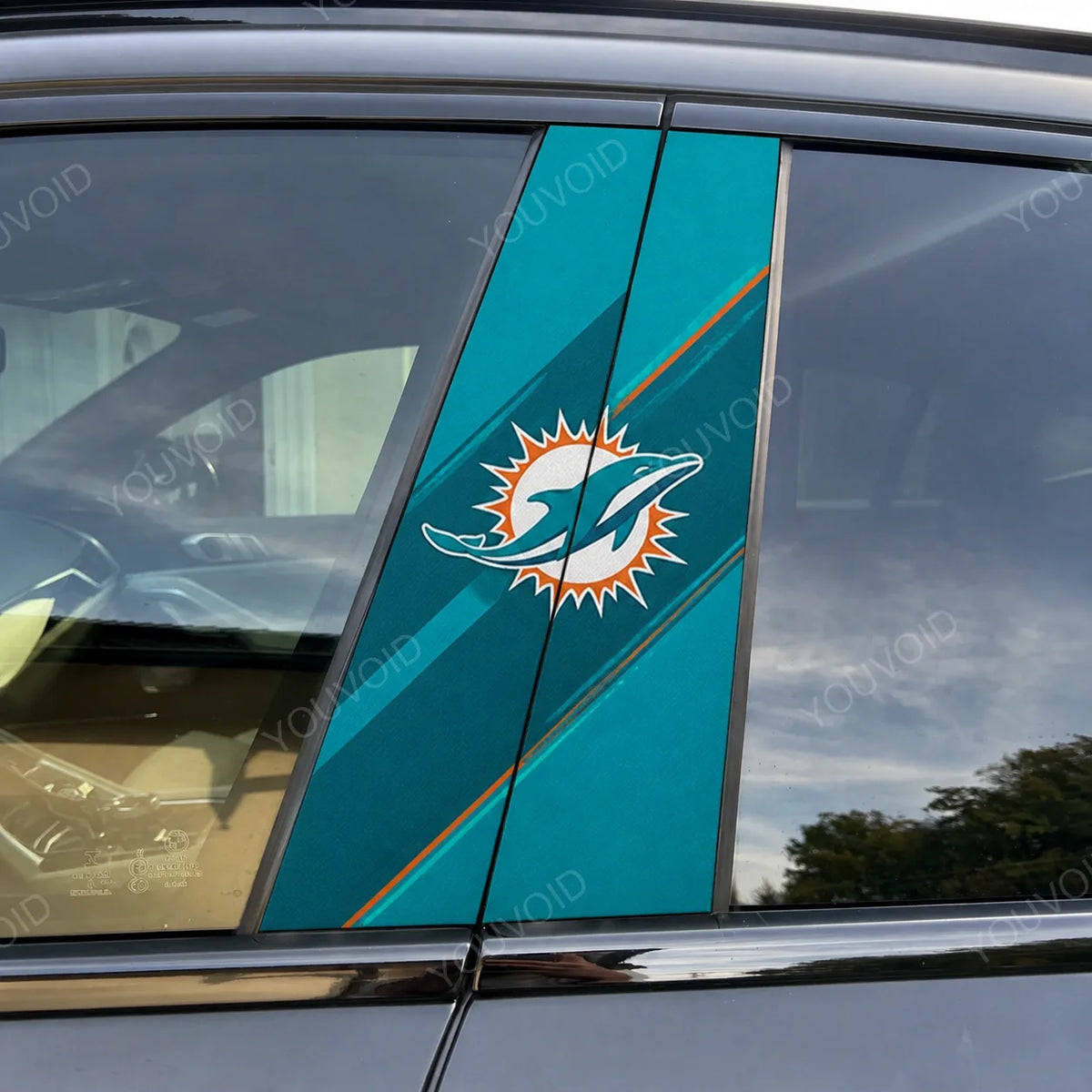 Miami Dolphins Car Pillar Wrap - Universal Fit