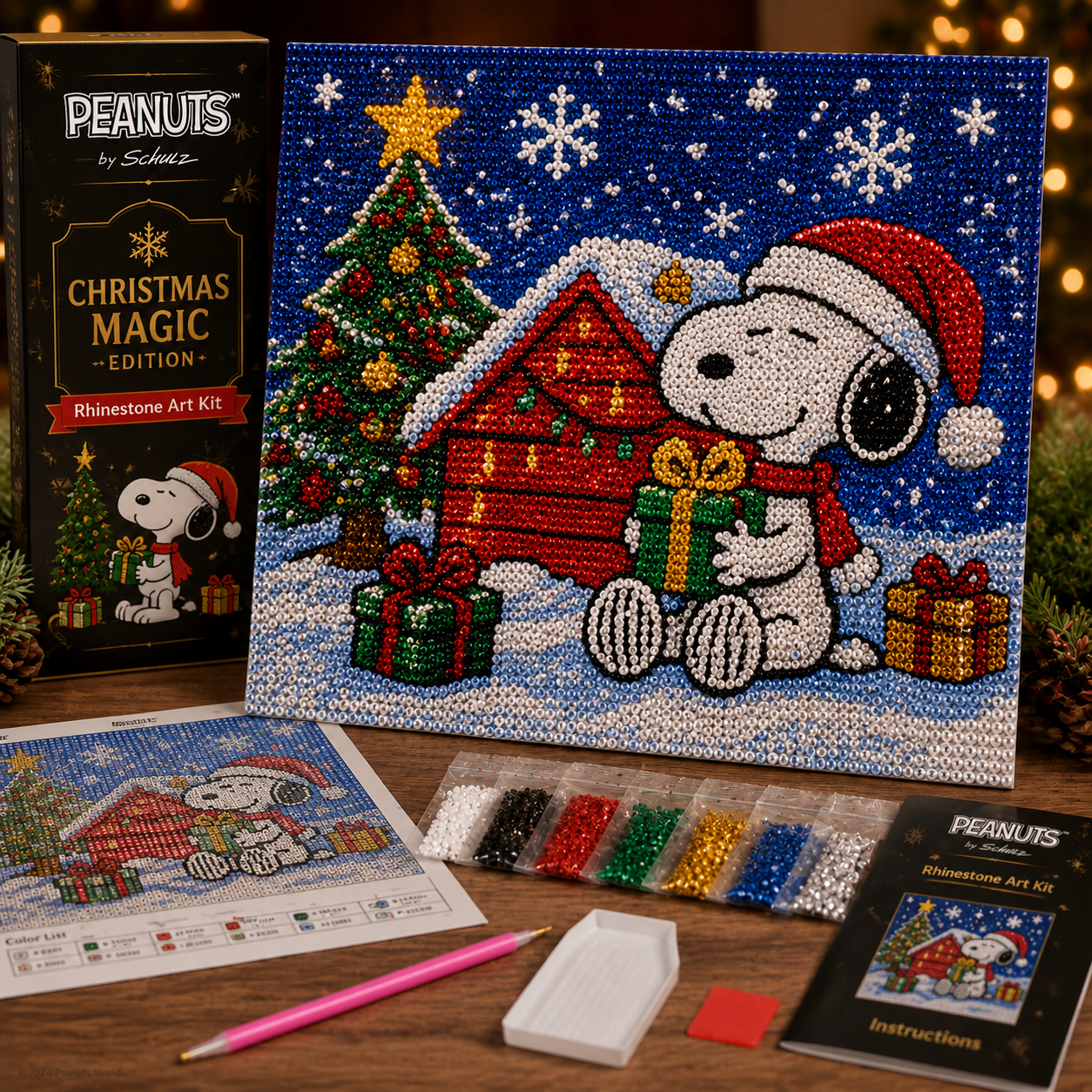 Snoopy Christmas Magic Rhinestone Art Kit