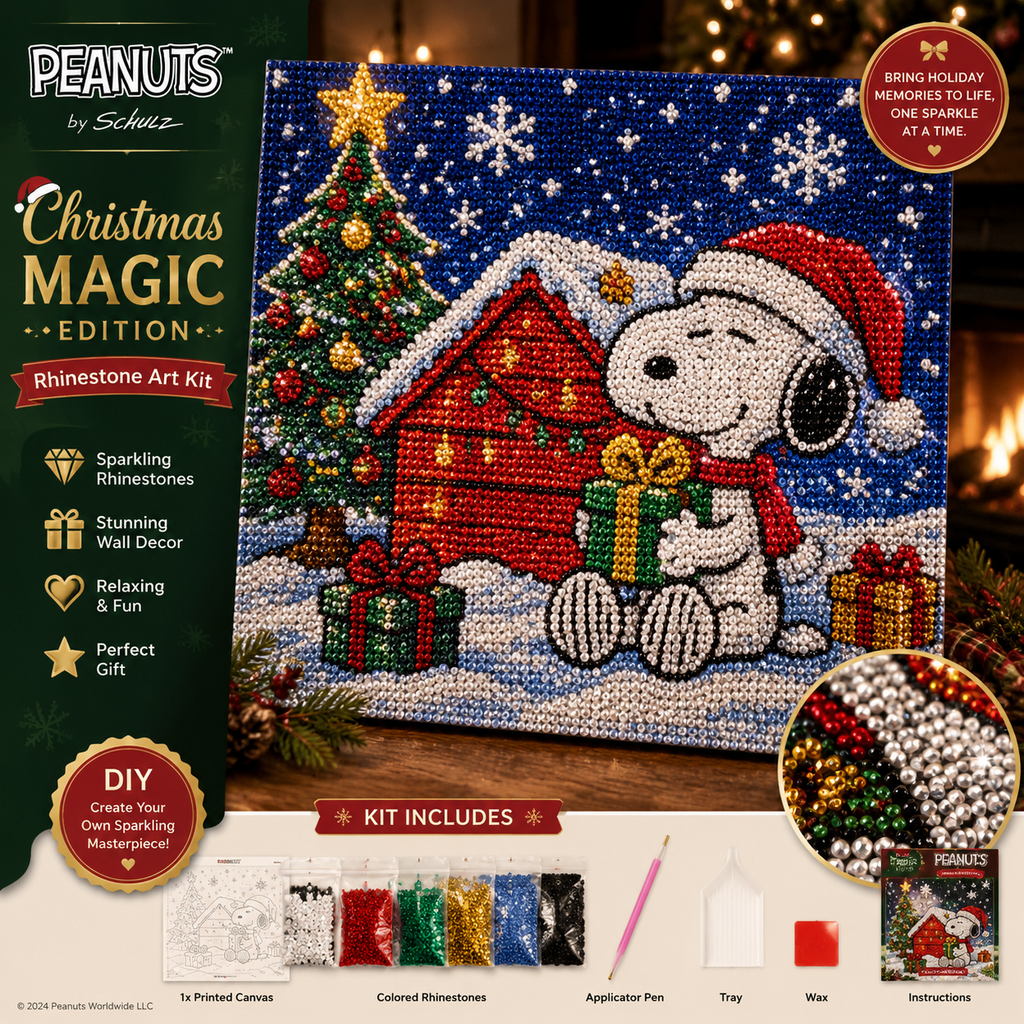 Snoopy Christmas Magic Rhinestone Art Kit