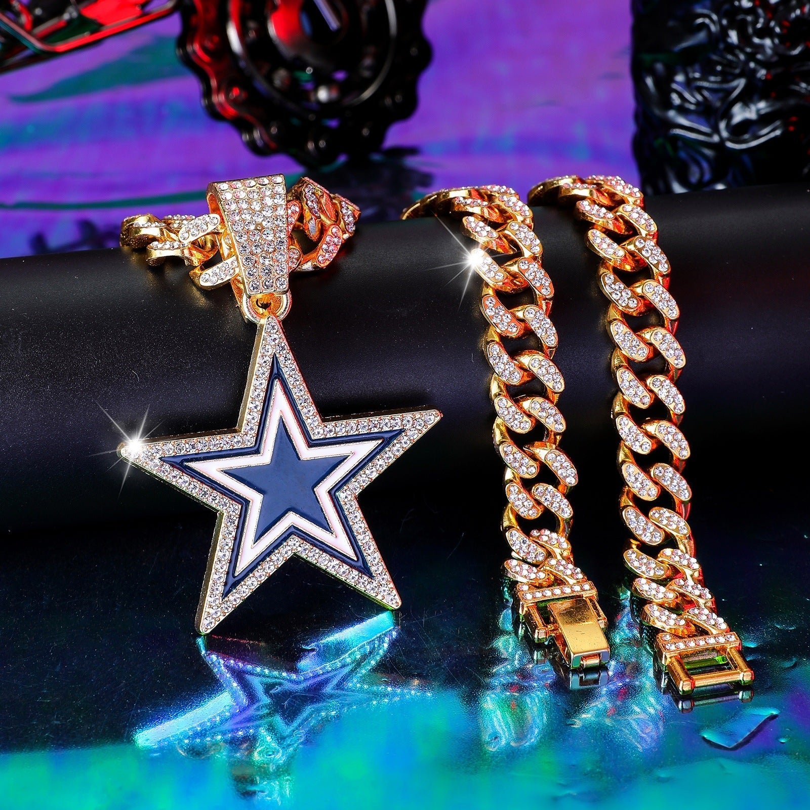 NFL Team Pride Gem Chain Necklace