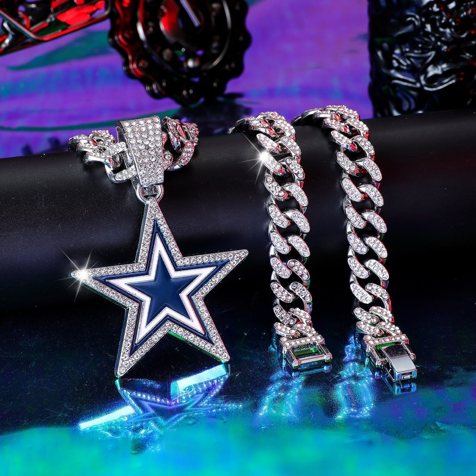 NFL Team Pride Gem Chain Necklace