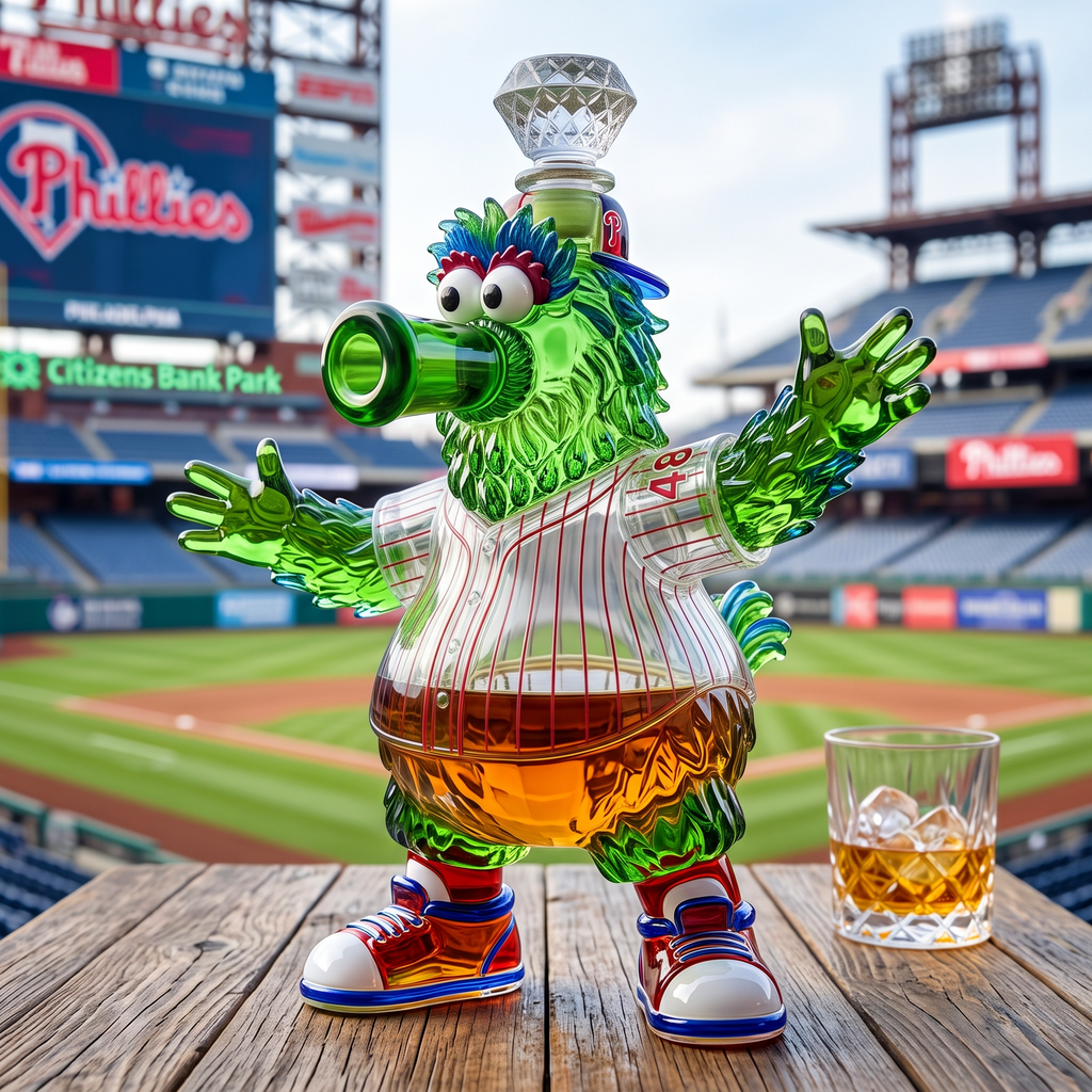 Phillie Phanatic Whiskey Bottle
