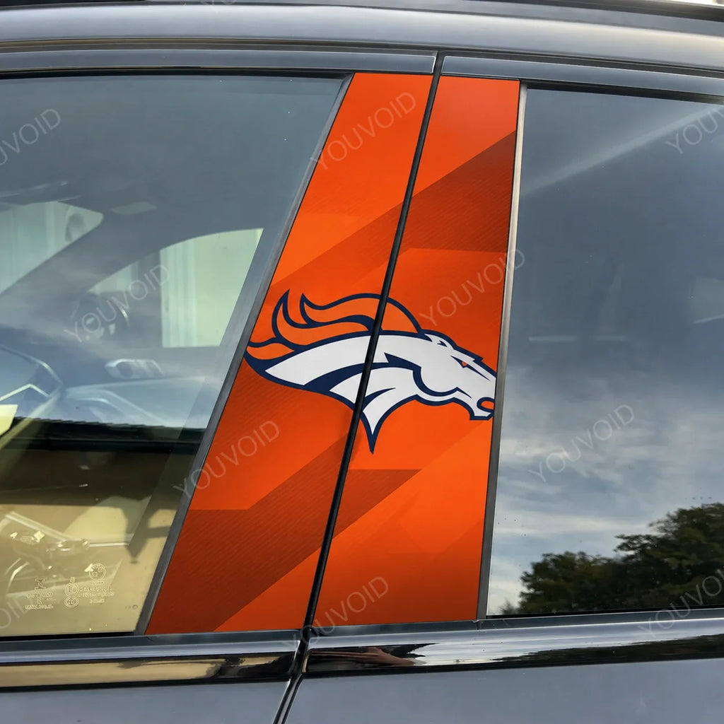 Denver Broncos Car Pillar Wrap - Universal Fit