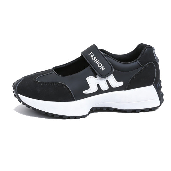 Mary Jane Hook-and-Loop Casual Sneakers with Built-In Arch Support & Convenient Slip-On Wear