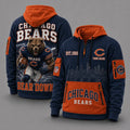 Chicago Bears Mascot Personalized Half-Zip Hoodie