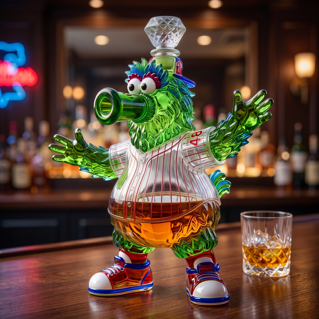 Phillie Phanatic Whiskey Bottle