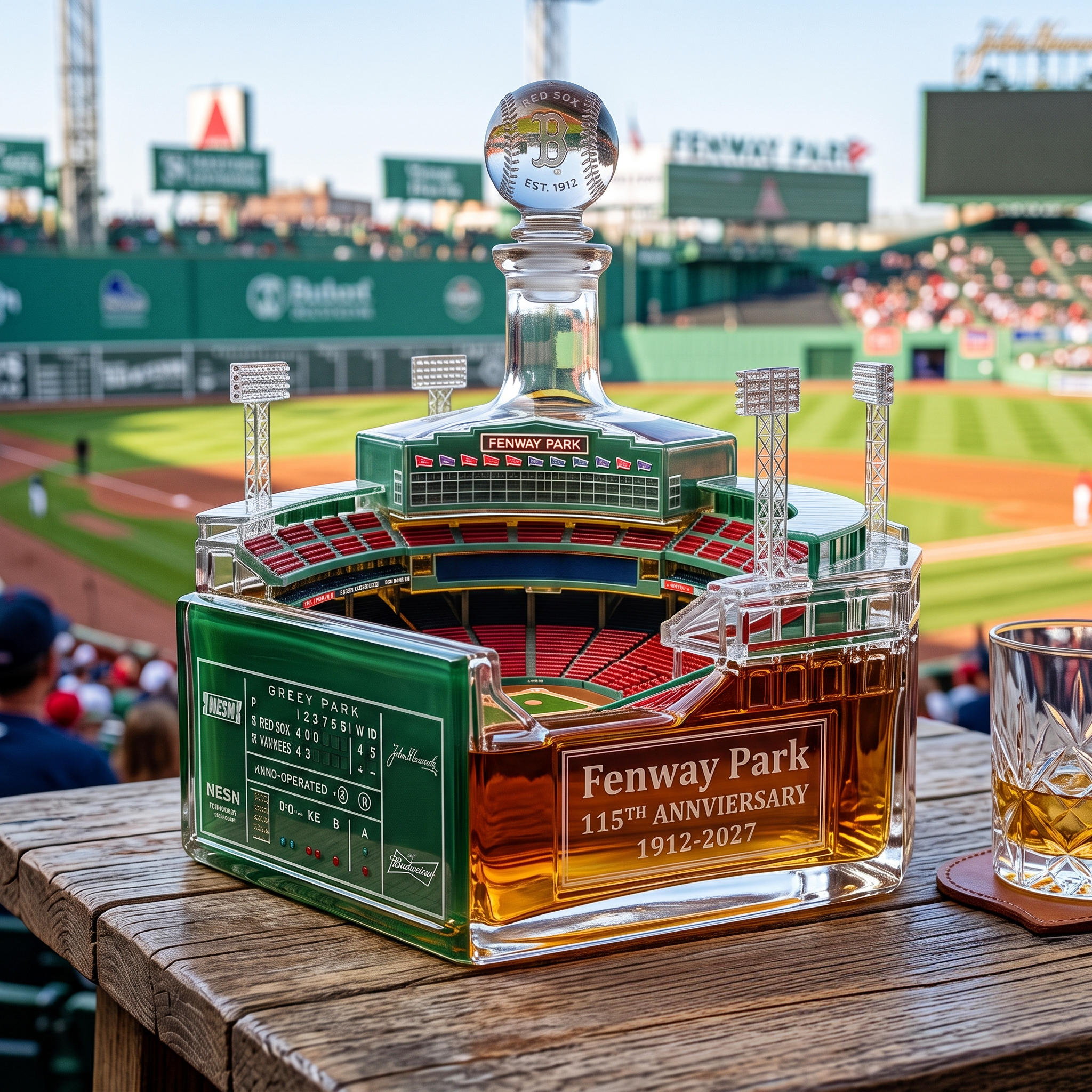 Fenway Park 115th Anniversary Commemorative Whiskey Bottle