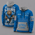 Detroit Lions Mascot Personalized Half-Zip Hoodie