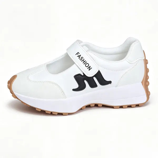 Mary Jane Hook-and-Loop Casual Sneakers with Built-In Arch Support & Convenient Slip-On Wear