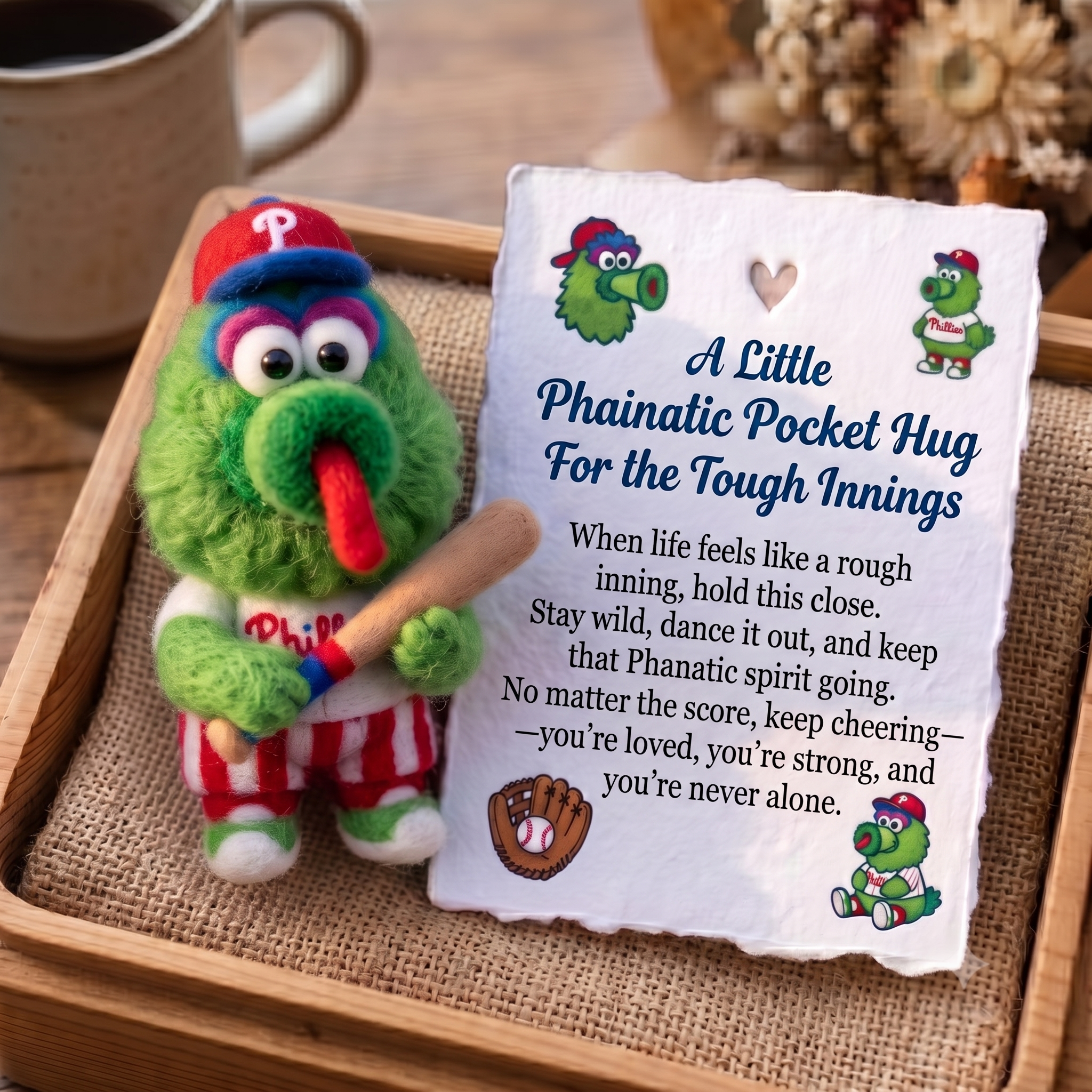 Phillie Phanatic Felt Pocket Hug Set