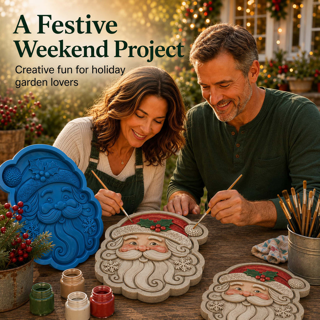 🌲 Reusable Christmas Theme Garden Art Mold – Make Your Garden Truly One of a Kind