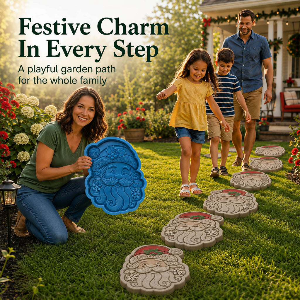 🌲 Reusable Christmas Theme Garden Art Mold – Make Your Garden Truly One of a Kind