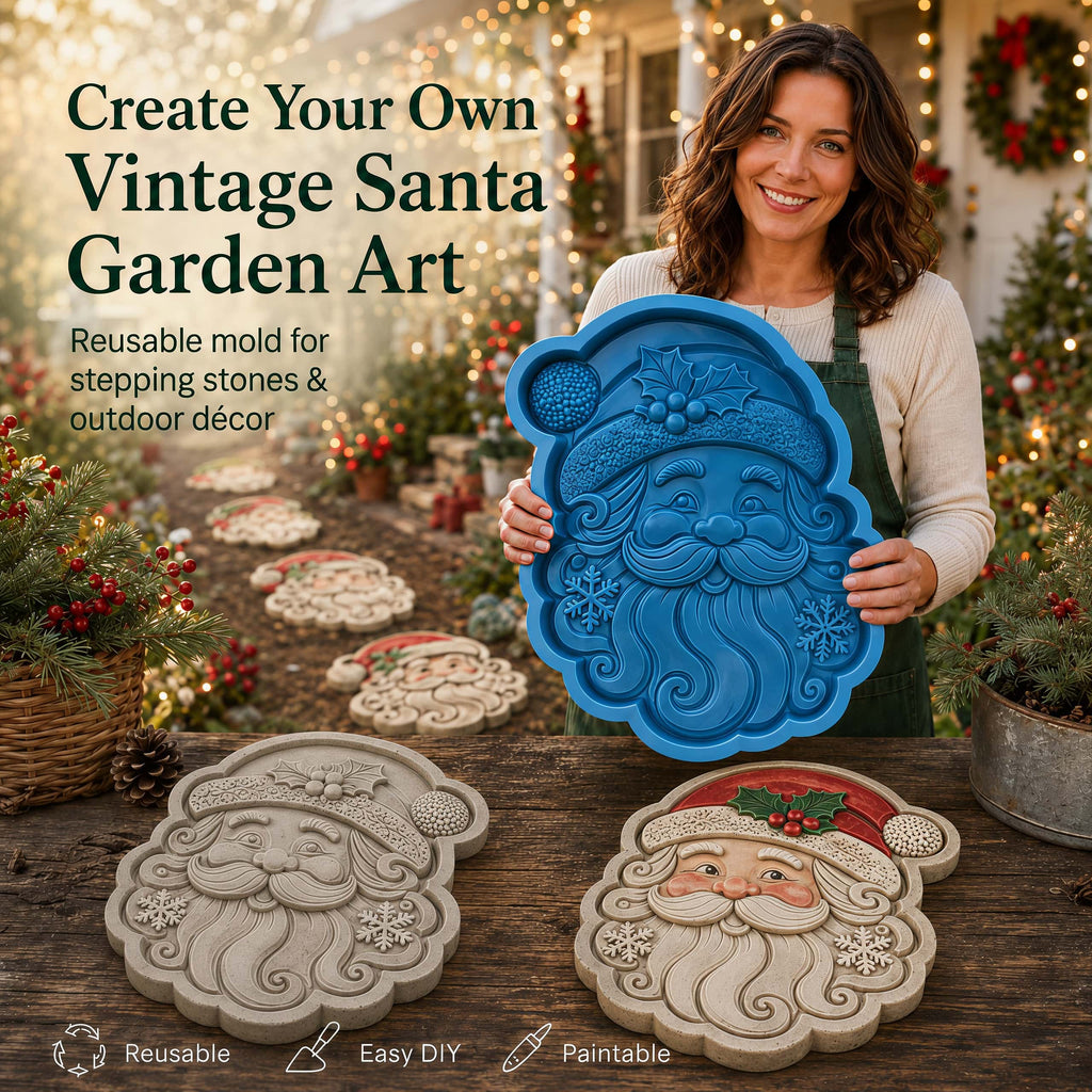 🌲 Reusable Christmas Theme Garden Art Mold – Make Your Garden Truly One of a Kind