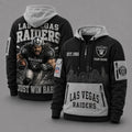 Las Vegas Raiders Mascot Personalized Half-Zip Hoodie