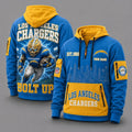 Los Angeles Chargers Mascot Personalized Half-Zip Hoodie