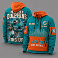 Miami Dolphins Mascot Personalized Half-Zip Hoodie
