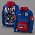 New York Giants Mascot Personalized Half-Zip Hoodie