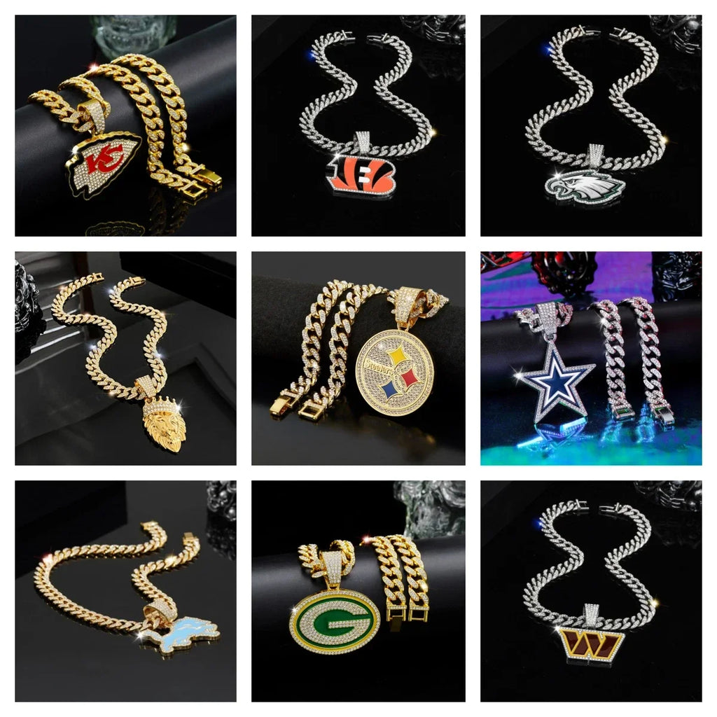NFL Team Pride Gem Chain Necklace