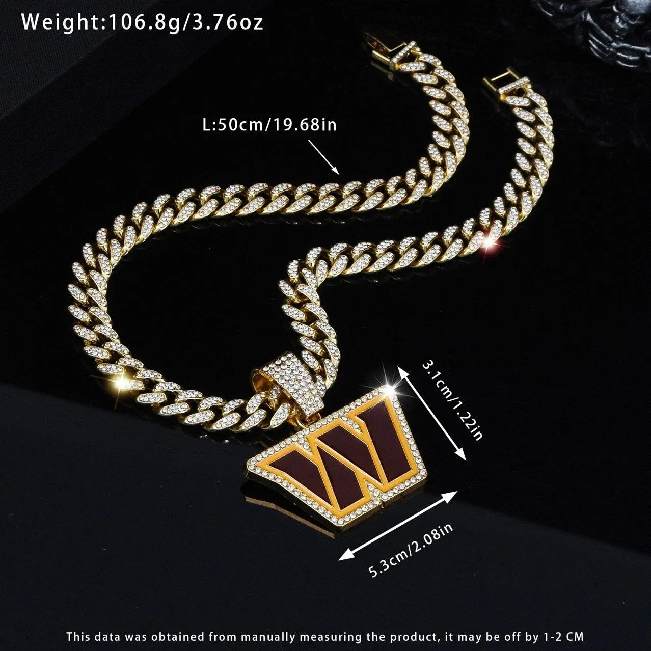 NFL Team Pride Gem Chain Necklace